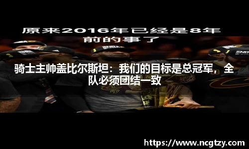 骑士主帅盖比尔斯坦：我们的目标是总冠军，全队必须团结一致