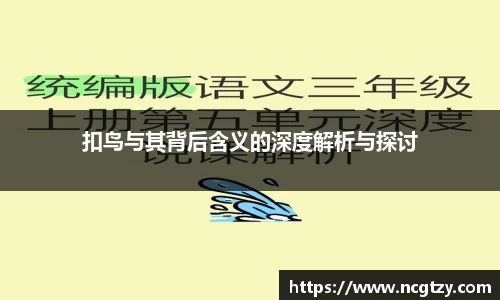 扣鸟与其背后含义的深度解析与探讨